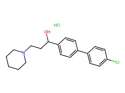 1-Piperidinepropanol, alpha-(4'-chloro-4-biphenylyl)-, hydrochloride structure