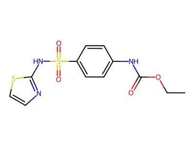Ethyl 4-[(1,3-thiazol-2-ylamino)sulfonyl]phenylcarbamate structure
