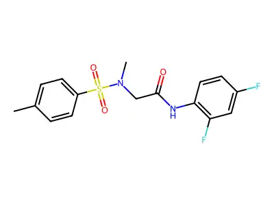 N-(2,4-difluorophenyl)-2-[methyl-(4-methylphenyl)sulfonylamino]acetamide structure