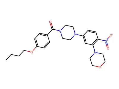(4-Butoxyphenyl)-[4-(3-morpholin-4-yl-4-nitrophenyl)piperazin-1-yl]methanone structure