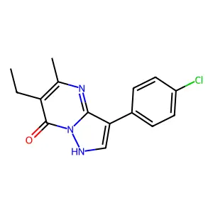 3-(4-chlorophenyl)-6-ethyl-5-methylpyrazolo[1,5-a]pyrimidin-7(4H)-one structure