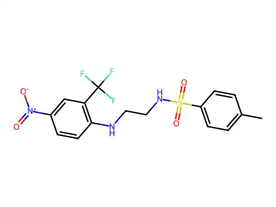 4-methyl-N-[2-[4-nitro-2-(trifluoromethyl)anilino]ethyl]benzenesulfonamide structure