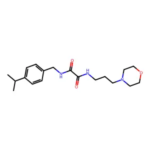 N-(3-morpholin-4-ylpropyl)-N'-[(4-propan-2-ylphenyl)methyl]oxamide structure