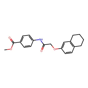 Methyl 4-{[(5,6,7,8-tetrahydronaphthalen-2-yloxy)acetyl]amino}benzoate structure