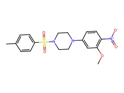 1-(3-Methoxy-4-nitrophenyl)-4-(4-methylphenyl)sulfonylpiperazine structure