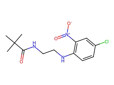 N-[2-(4-chloro-2-nitroanilino)ethyl]-2,2-dimethylpropanamide structure