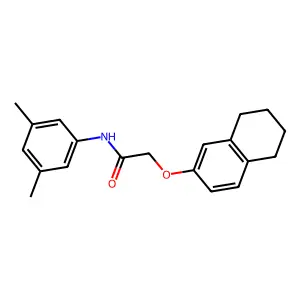 N-(3,5-dimethylphenyl)-2-(5,6,7,8-tetrahydronaphthalen-2-yloxy)acetamide structure
