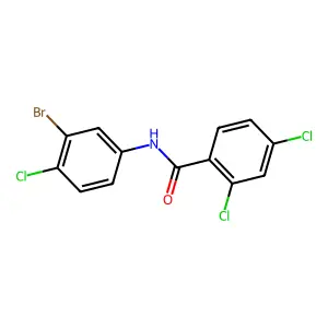 N-(3-bromo-4-chlorophenyl)-2,4-dichlorobenzamide structure