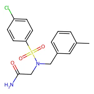 2-[(4-Chlorophenyl)sulfonyl-[(3-methylphenyl)methyl]amino]acetamide structure