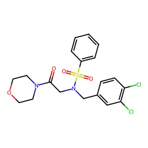 N-(3,4-dichlorobenzyl)-N-[2-(morpholin-4-yl)-2-oxoethyl]benzenesulfonamide structure