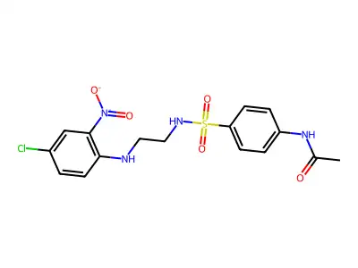 N-[4-[2-(4-chloro-2-nitroanilino)ethylsulfamoyl]phenyl]acetamide structure