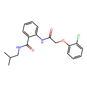 2-{[(2-chlorophenoxy)acetyl]amino}-N-(2-methylpropyl)benzamide structure