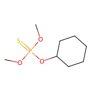 O-Cyclohexyl O,O-dimethyl phosphorothioate structure