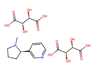 Nicotine, tartrate (1:2), (+)-d- structure