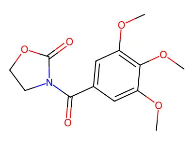 2-Oxazolidinone, 3-(3,4,5-trimethoxybenzoyl)- structure