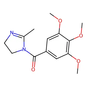 Ketone, 2-methyl-2-imidazolin-1-YL 3,4,5-trimethoxyphenyl- structure