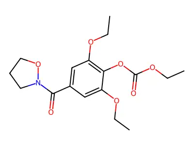 Carbonic acid, 2,6-diethoxy-4-(2-isoxazolidinylcarbonyl)phenyl ethyl ester structure