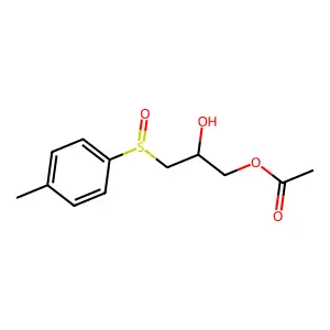 2-Hydroxy-3-(4-methylbenzene-1-sulfinyl)propyl acetate structure