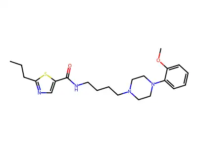 5-Thiazolecarboxamide, N-(4-(4-(2-methoxyphenyl)-1-piperazinyl)butyl)-2-propyl- structure
