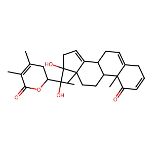 17,20-Dihydroxy-22,26-epoxyergosta-2,5,14,24-tetraene-1,26-dione structure