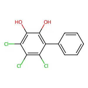 (1,1'-Biphenyl)-ar,ar'-diol, trichloro- structure