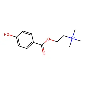 p-Hydroxybenzoylcholine structure