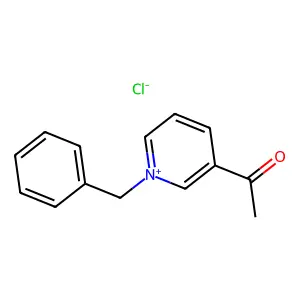 Pyridinium, 3-acetyl-1-(phenylmethyl)-, chloride (1:1) structure