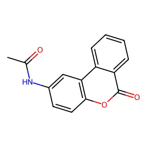 6H-DIBENZO(b,d)PYRAN-6-ONE, 2-ACETAMIDO- structure