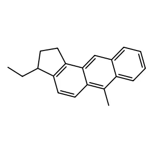 3-Ethyl-2,3-dihydro-6-methyl-1H-cyclopent(a)anthracene structure