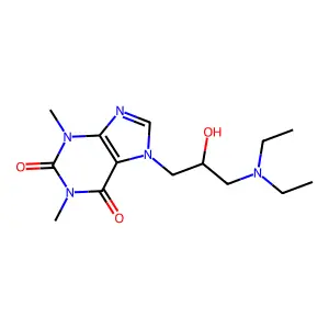 Theophylline, 7-(3-(diethylamino)-2-hydroxypropyl)- structure