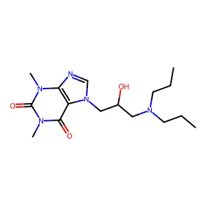 7-(3-(Dipropylamino)-2-hydroxypropyl)theophylline structure