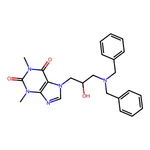 Theophylline, 7-(3-(dibenzylamino)-2-hydroxypropyl)- structure