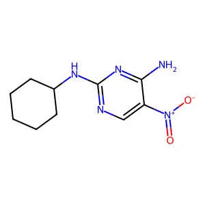 N2-环己基-5-硝基嘧啶-2,4-二胺 structure