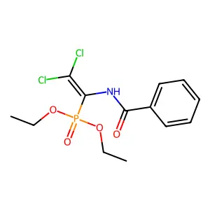 Phosphonic acid, [1-(benzoylamino)-2,2-dichloroethenyl]-, diethyl ester structure