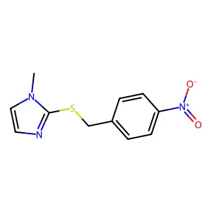 1-methyl-2-[(4-nitrobenzyl)thio]-1H-imidazole structure