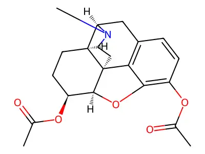 Diacetyldihydromorphine structure