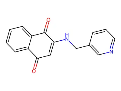 2-((3-Pyridinylmethyl)amino)-1,4-naphthalenedione structure