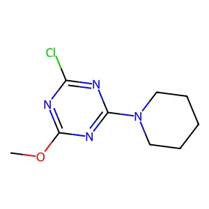 2-Chloro-4-methoxy-6-(piperidin-1-yl)-1,3,5-triazine structure