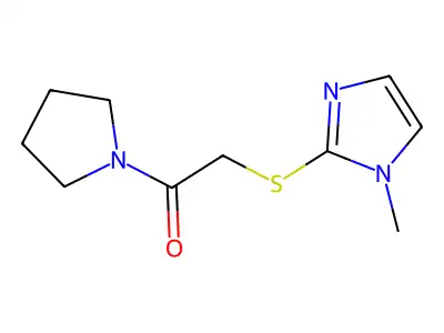 2-(1-Methylimidazol-2-yl)sulfanyl-1-pyrrolidin-1-ylethanone structure