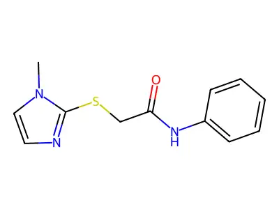 2-(1-Methyl-1H-imidazol-2-ylsulfanyl)-N-phenyl-acetamide structure