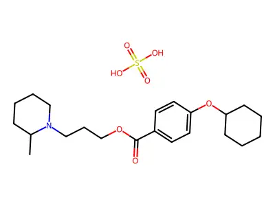Cyclomethycaine sulphate structure