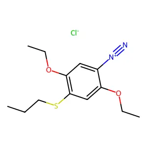 2,5-Diethoxy-4-(propylthio)benzenediazonium chloride structure