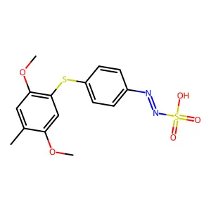 (4-((2,5-Dimethoxy-4-methylphenyl)thio)phenyl)diazenesulfonic acid structure