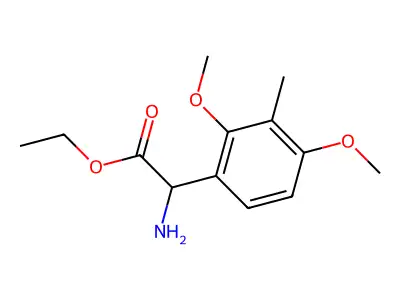 Ethyl 2-amino-2-(2,4-dimethoxy-3-methylphenyl)acetate structure