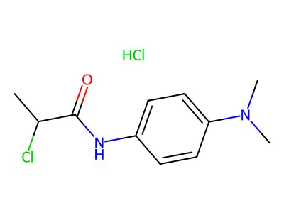 2-chloro-N-(4-(dimethylamino)phenyl)propanamide structure