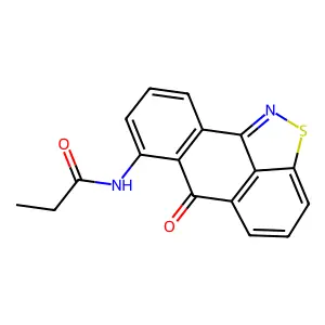 Propanamide, N-(6-oxo-6H-anthra[9,1-cd]isothiazol-7-yl)- structure