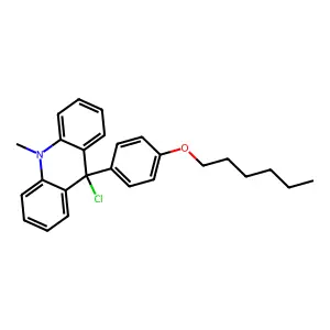 9-Chloro-9-(4-(hexyloxy)phenyl)-10-methyl-9,10-dihydroacridine structure