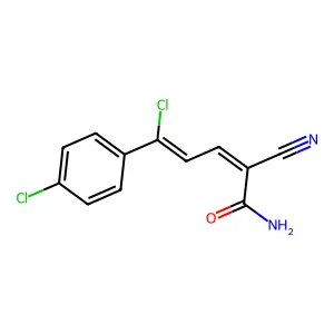 2,4-Pentadienamide, 5-chloro-5-(4-chlorophenyl)-2-cyano- structure