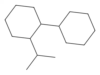 1,1'-Bicyclohexyl, 2-(1-methylethyl)-, cis- structure