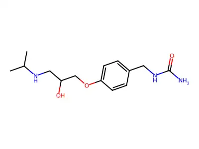 Urea, ((4-(2-hydroxy-3-((1-methylethyl)amino)propoxy)phenyl)methyl)- structure